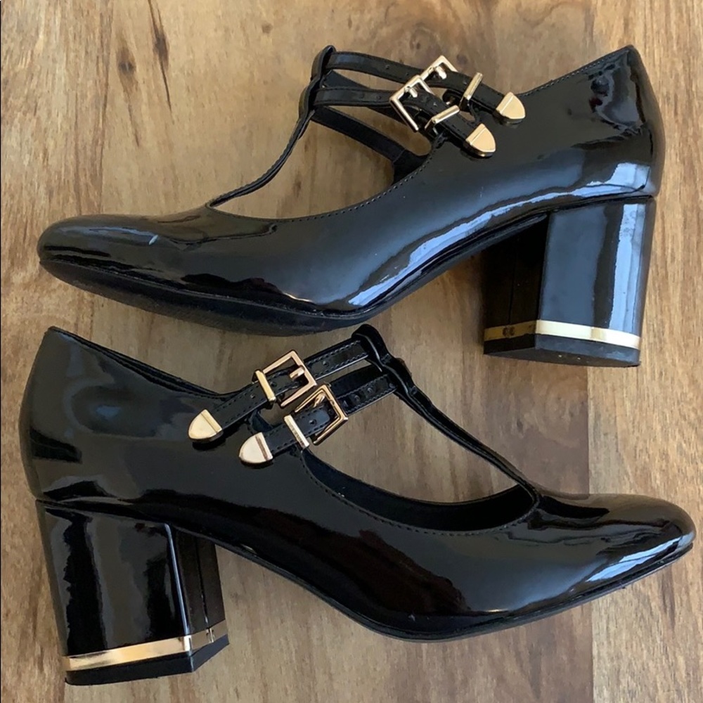 Topshop Jenna T bar heels black